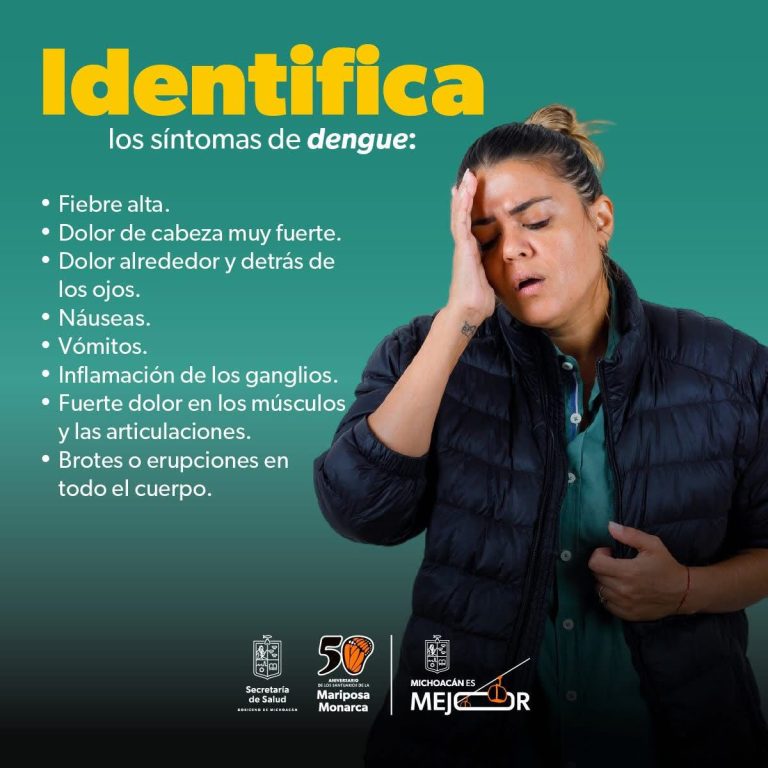 Identifica los síntomas del dengue para recibir atención médica inmediata