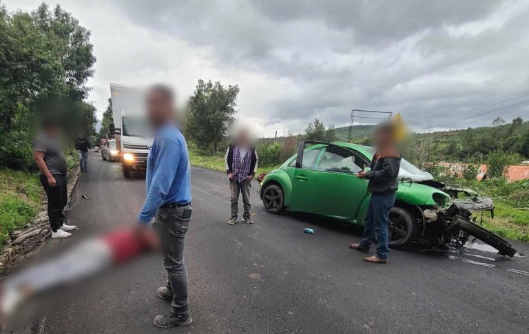 Se registra accidente automovilístico en la carretera Morelia-Pátzcuaro; hay dos heridos