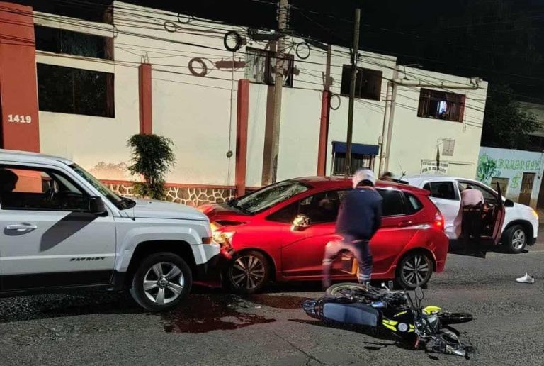 Se registra choque múltiple en la avenida Morelos Norte de Morelia; hay dos lesionados