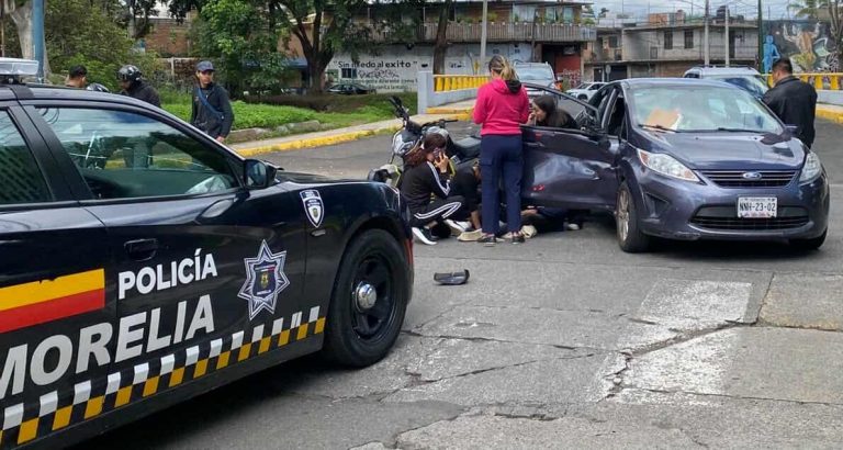 Se registran dos accidentes vehiculares en distintos puntos de Morelia; hay dos heridos