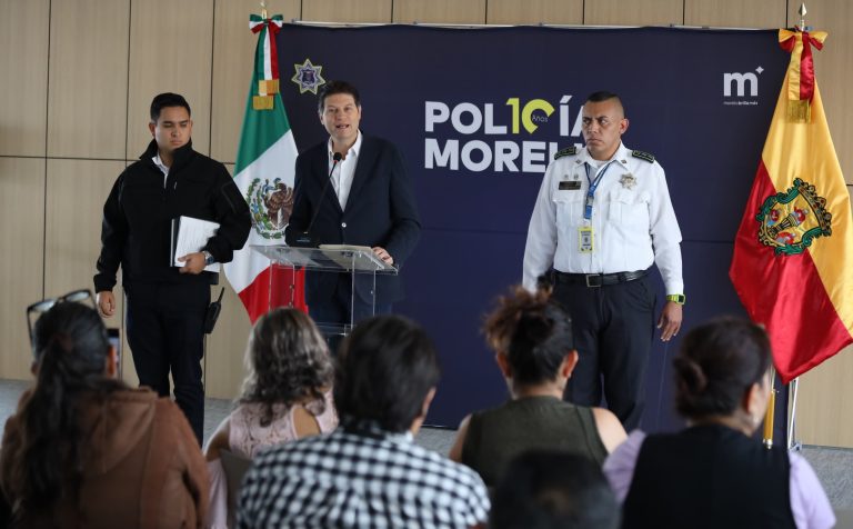 Anuncia Alfonso Martínez más policías, cámaras y C4 para Morelia
