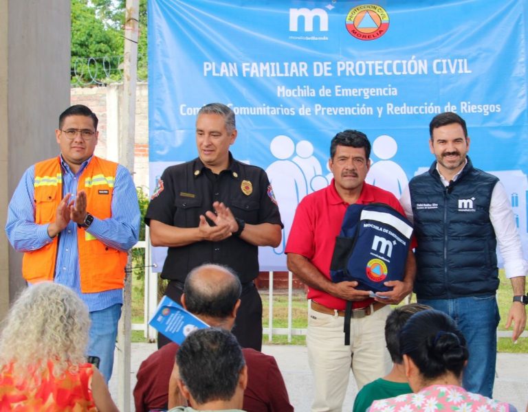 Mochilas de Emergencia, fortalecen la prevención en Morelia: Yankel Benítez