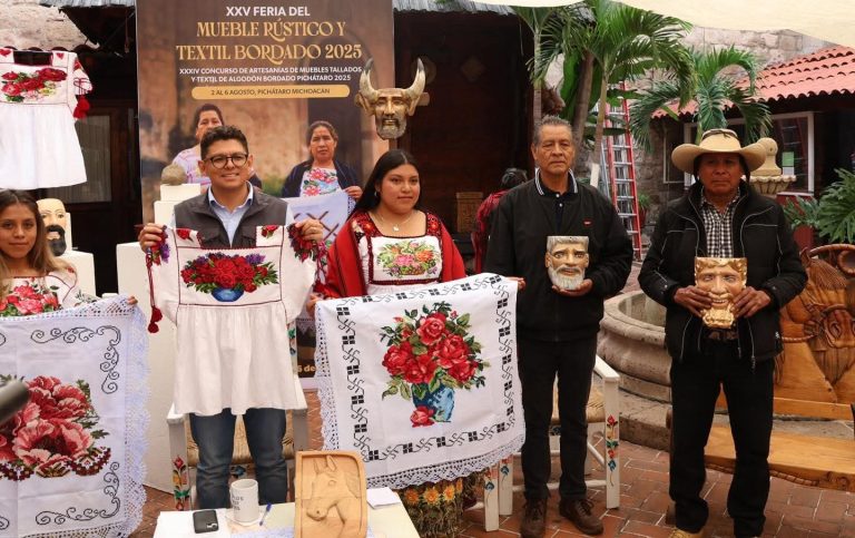 Celebrará Pichátaro su Feria del Mueble Rústico y Textil Bordado, junto con Concurso Artesanal