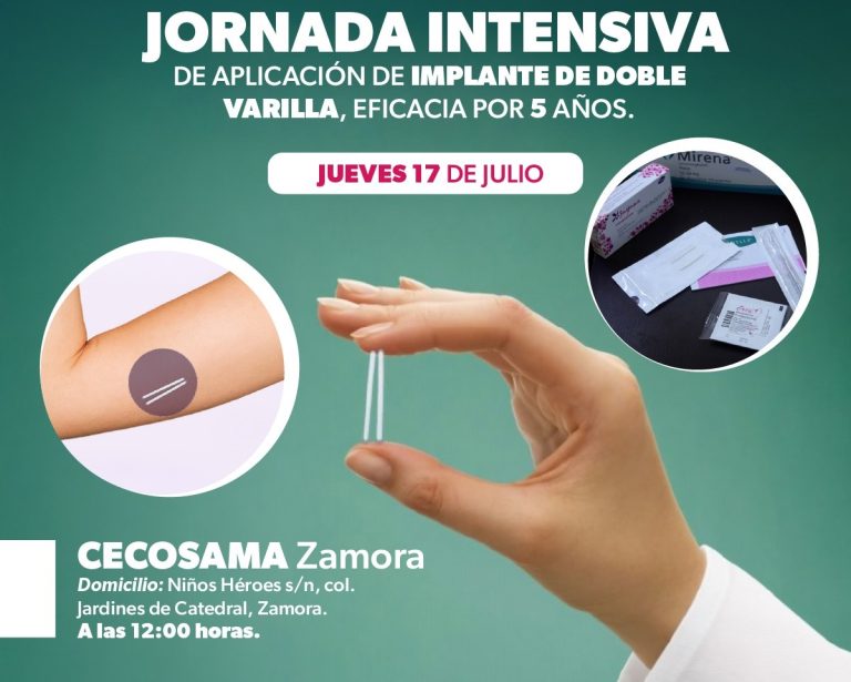 Ofrecerán implantes anticonceptivos gratuitos en Zamora