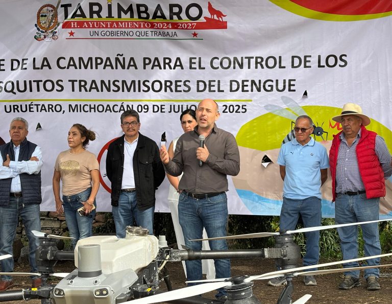 Implementa Gobierno de Tarímbaro dron y tecnología biológica para combatir el dengue