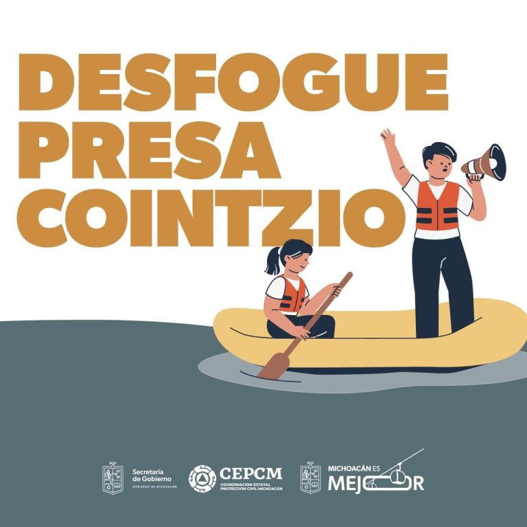 PC estatal refuerza operativo de prevención por desfogue de la presa de Cointzio