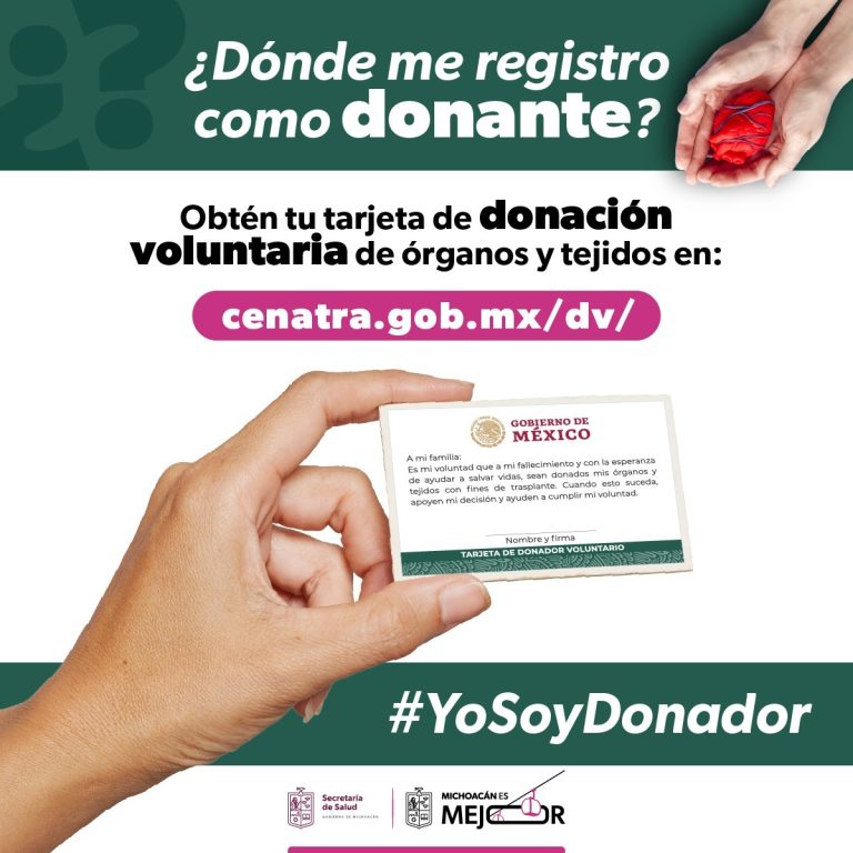 Invitan a la población a concientizarse sobre la donación de órganos