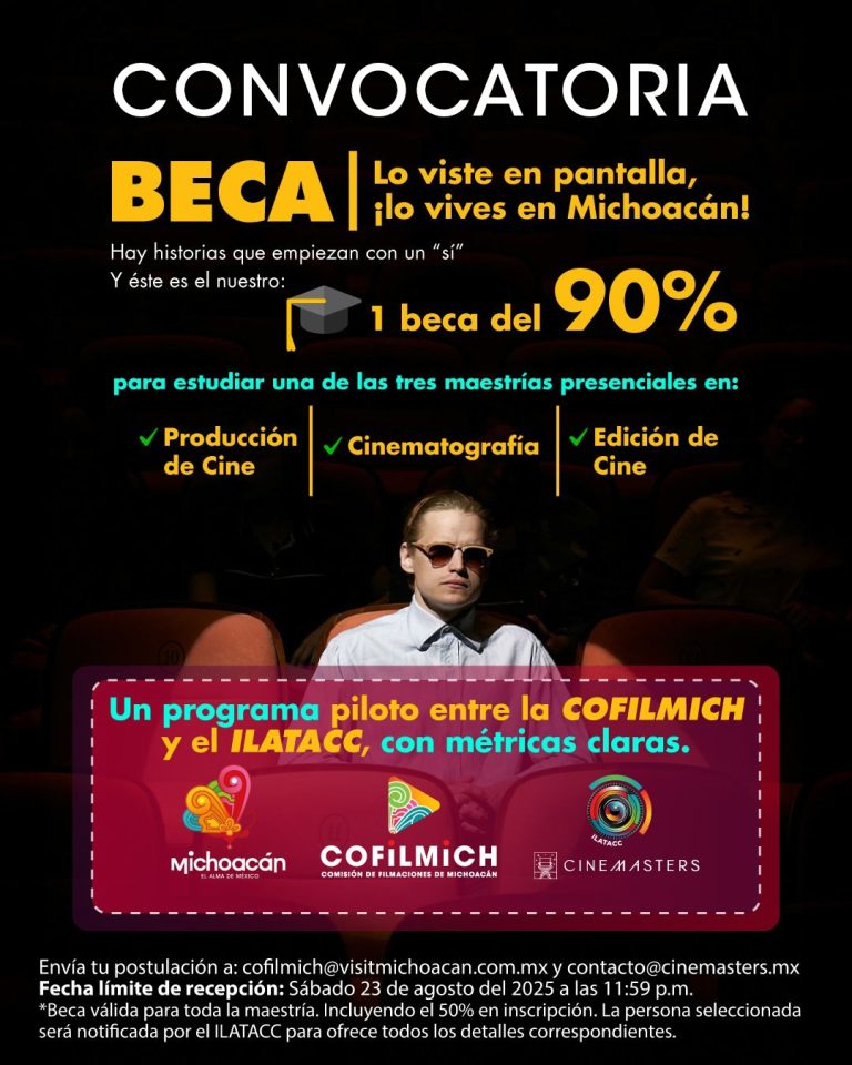  Beca del 90 % para estudiar maestría en cine, ofrece SecTur