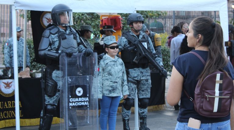 Elementos de diferentes corporaciones de seguridad realizan muestra de sus actividades