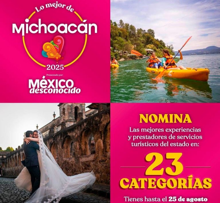 Nomina tu mejor experiencia para los premios “Lo Mejor de Michoacán”