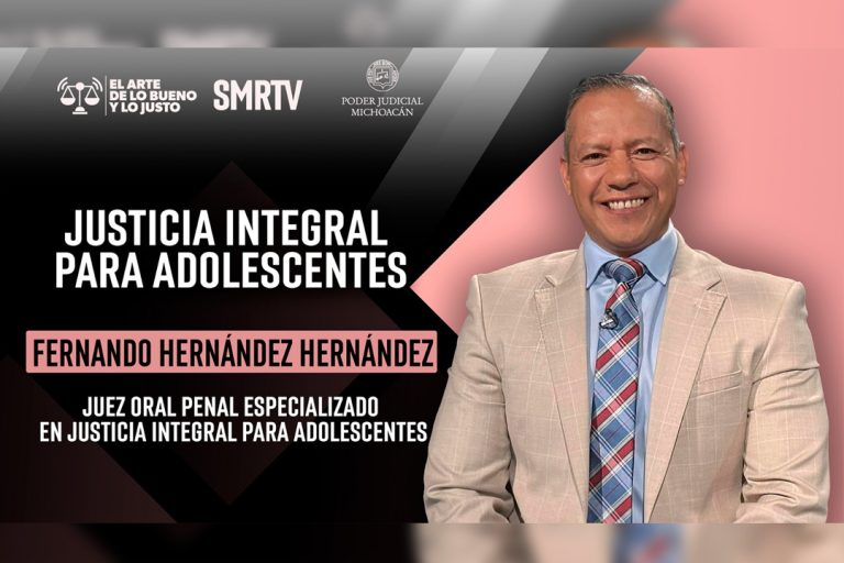 Juez Fernando Hernández  habla sobre la justicia integral para adolescentes en el Arte de lo Bueno y lo Justo