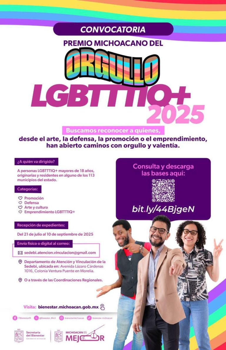 Sedebi reconoce las voces del orgullo; últimos días para postularte al premio LGBTTTIQ+