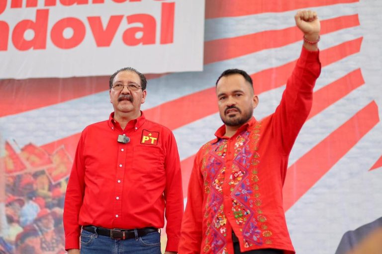 Rangel proclama a Sandoval como el rostro del PT para Michoacán