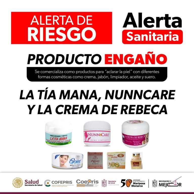 Alerta Cofepris sobre riesgos en el uso de cosméticos aclaradores de piel