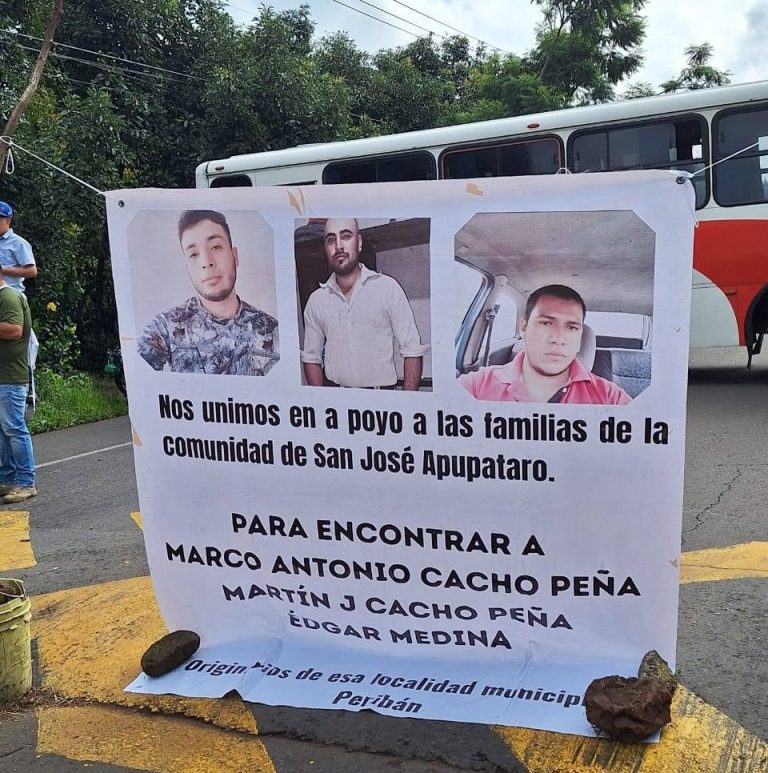 La desesperación que bloquea caminos: Familiares de desaparecidos en Peribán exigen respuestas