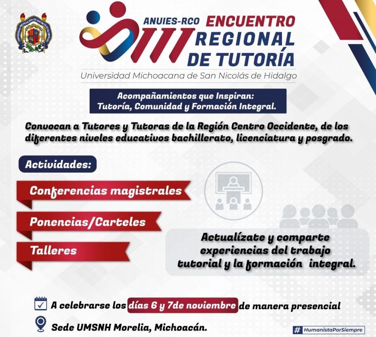 Tutores de la Región Centro Occidente de la ANUIES se reunirán en la UMSNH