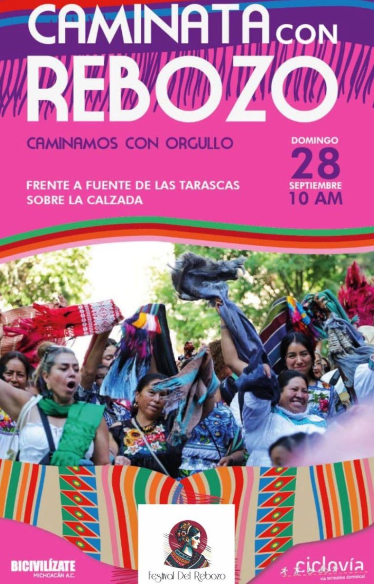 Este domingo, Segunda Caminata con Rebozo en Morelia