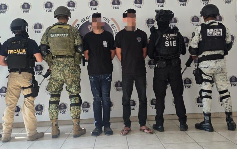 Fuerzas estatales y federales detienen a dos presuntos extorsionadores de limoneros: SSP