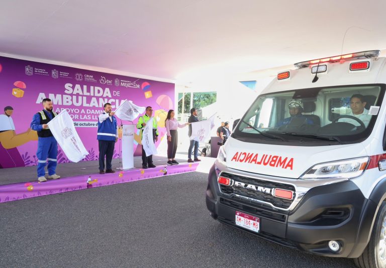 Envía Michoacán brigada de atención médica y ambulancias en apoyo a afectados por lluvias