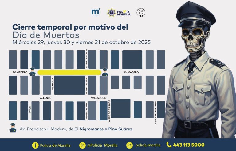 Harán peatonal la avenida Madero por el Día de Muertos