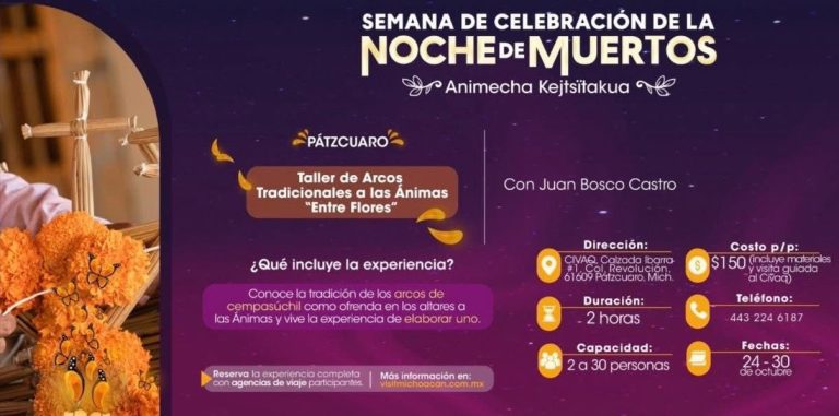 Anuncian taller para crear arcos tradicionales para altar de Noche de Muertos