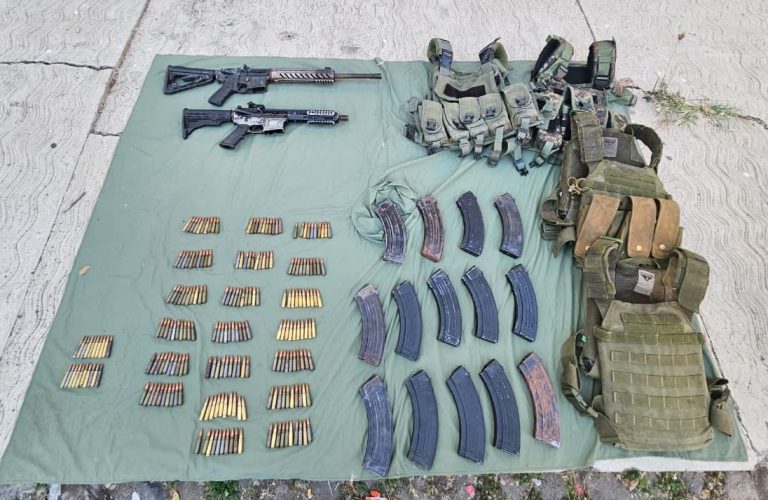 Aseguran dos armas largas y más de 200 cartuchos en Buenavista