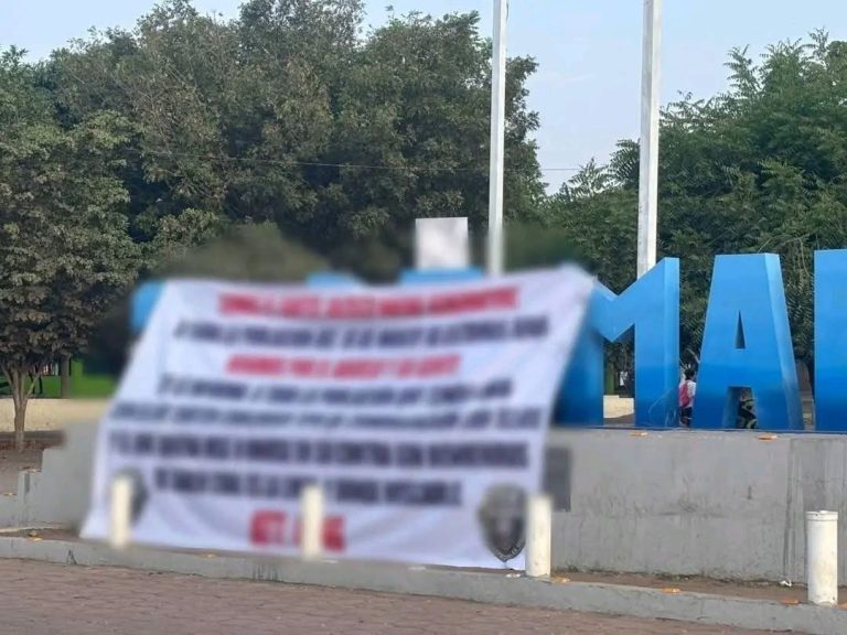 Investiga FGE aparición de narcomanta en la comunidad 16 de Marzo, en Buenavista