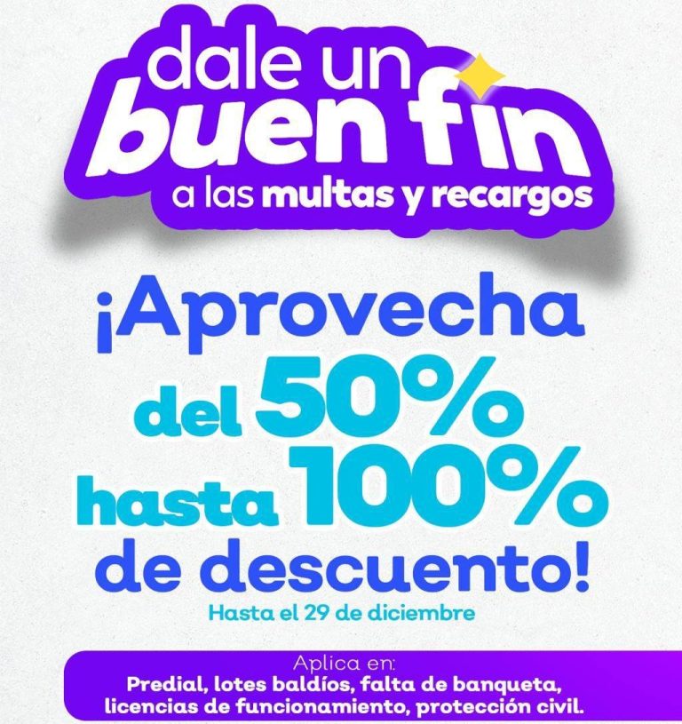 Todo noviembre, continúan descuentos de Buen Fin 2025 en contribuciones municipales