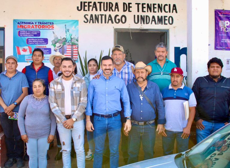 Ayuntamiento y autoridades de Santiago Undameo, establecen ruta de trabajo
