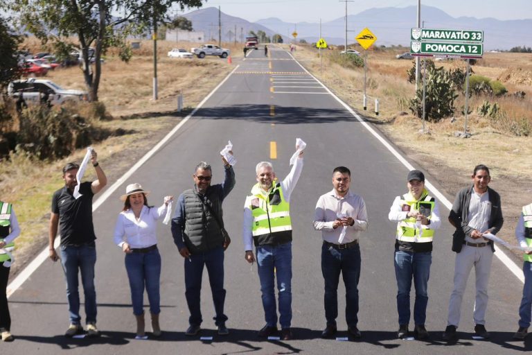 Inaugura Bedolla carretera Contepec-Pomoca en beneficio de 45 mil habitantes