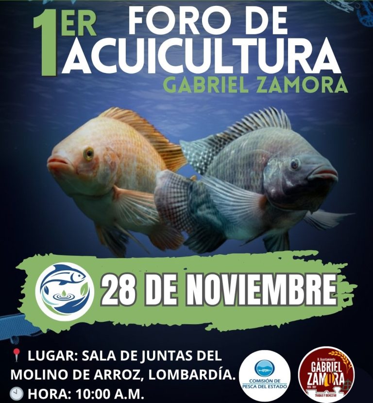 Invitan al Primer Foro de Acuicultura en Gabriel Zamora
