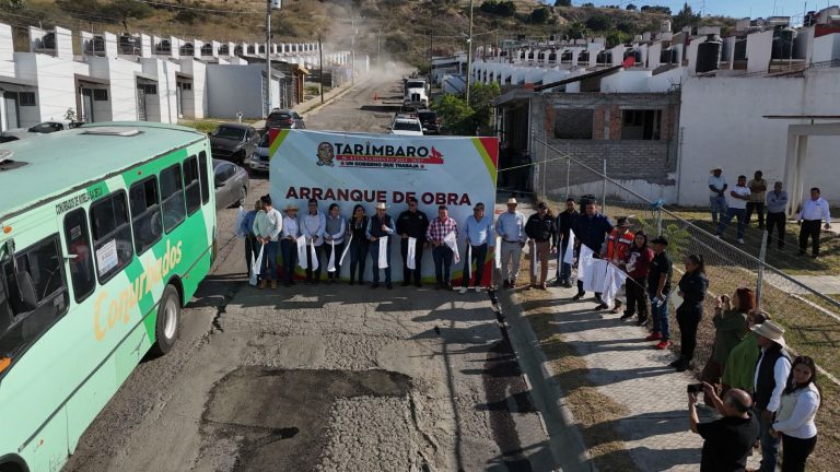 Arranca repavimentación de calle que mejorará la movilidad de los tarimbarenses
