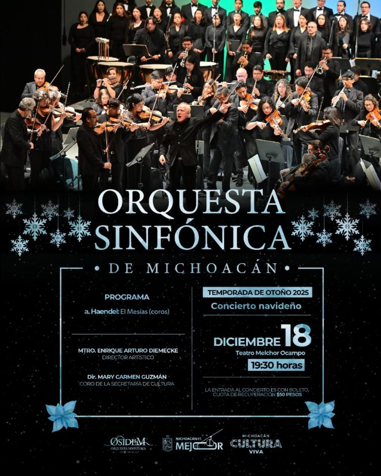 No te pierdas el concierto navideño de la Osidem este jueves en el Teatro Ocampo 