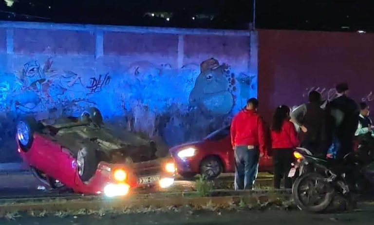 Choques y volcadura se registran en distintos puntos de Morelia