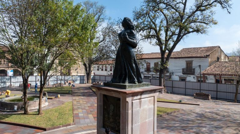 Todo listo para la inauguración de la Plaza Gertrudis Bocanegra en Pátzcuaro