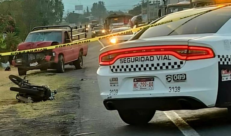 Un motociclista muere en brutal accidente, en Peribán