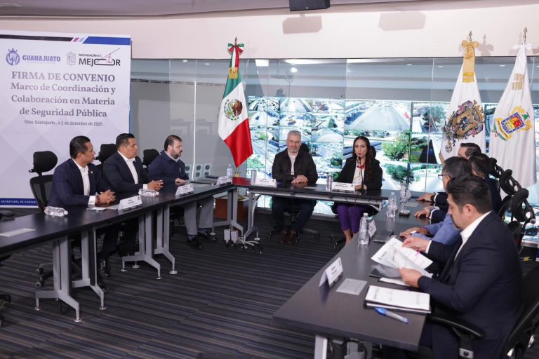 Michoacán y Guanajuato estrechan coordinación para reforzar la seguridad entre estados
