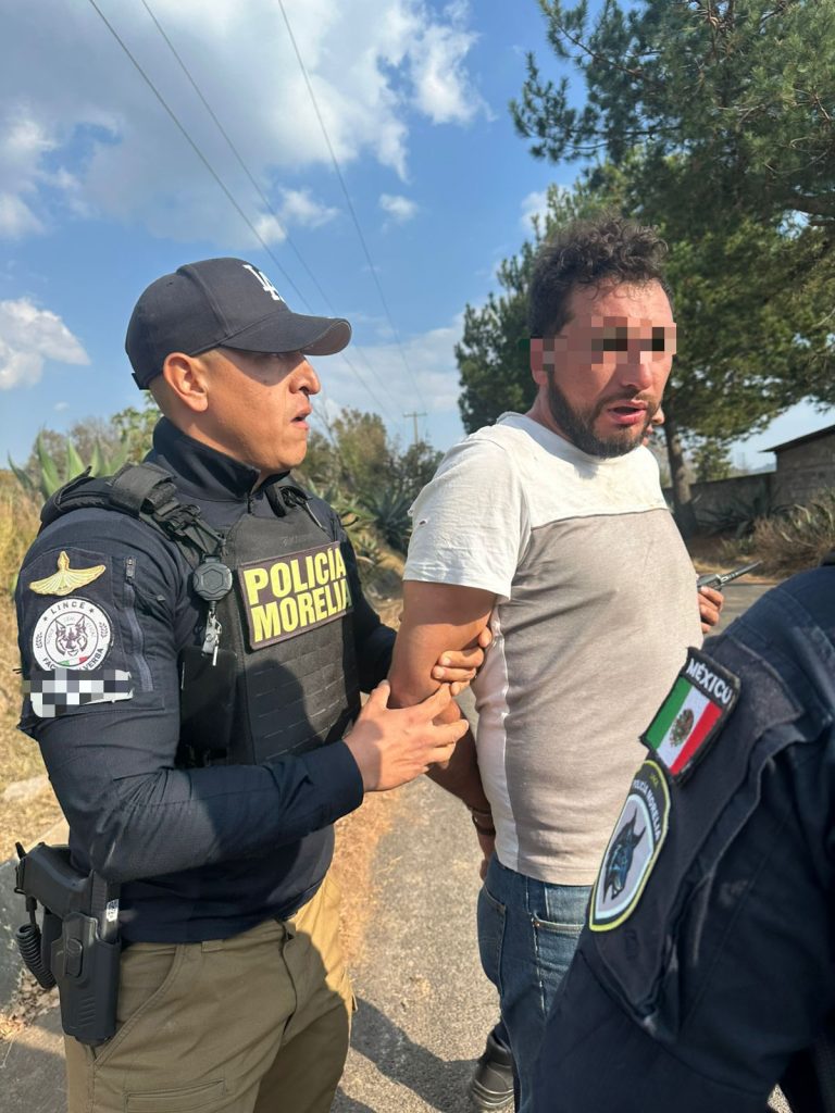 Policía Morelia detiene a presunto feminicida en Arroyo Colorado 