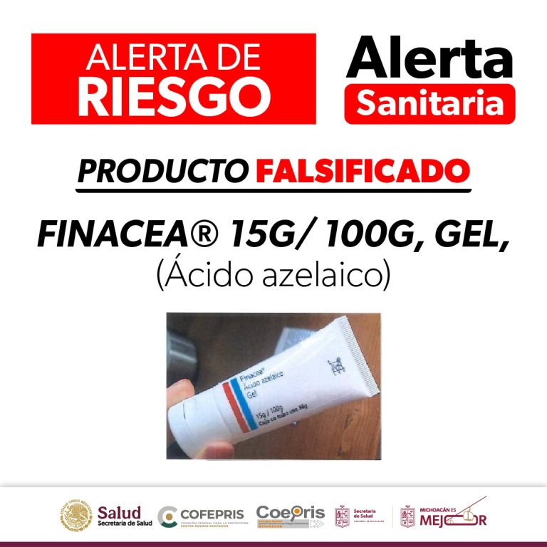 Emiten alerta sanitaria por falsificación de medicamento Finacea®️*