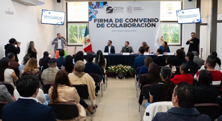 Signan convenio de colaboración CEDH y la Secretaría de Gobierno