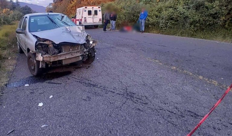 Muere motociclista tras choque contra un auto la carretera Zitácuaro-Toluca