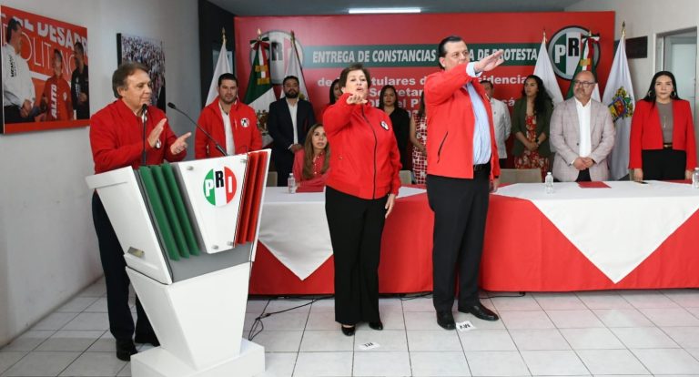 Rinde protesta Guillermo Valencia para un nuevo periodo al frente del PRI Michoacán