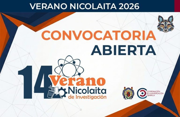 Invita UMSNH a participar en el 14º Verano Nicolaita de Investigación