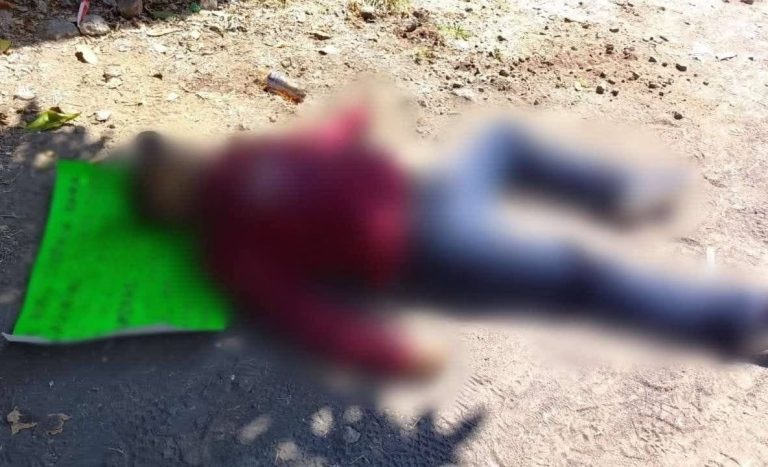 Ejecutan a hombre y le dejan mensaje señalándolo de ser el homicida de menor asesinada en intento de asalto