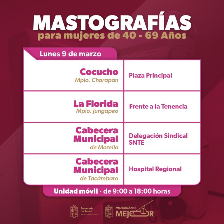SSM llevará mastografías gratuitas a 9 municipios
