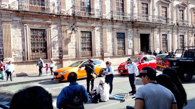 Atropellan a peatona en el Centro Histórico de Morelia 
