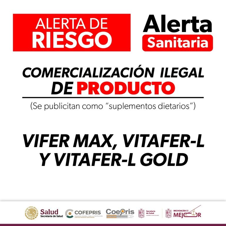 Alertan autoridades sobre la comercialización ilegal de suplementos dietarios