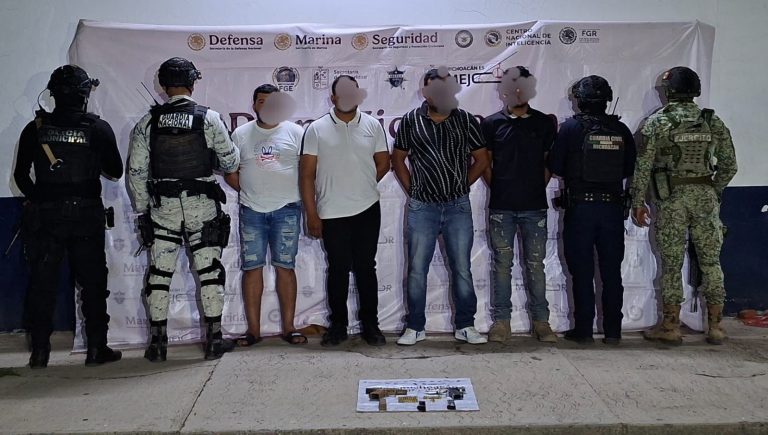 Asegura SSP a 4 personas en posesión de armas de fuego en Buenavista