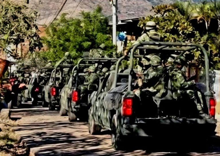 Dos criminales abatidos por Defensa durante enfrentamiento armado, en Apatzingán