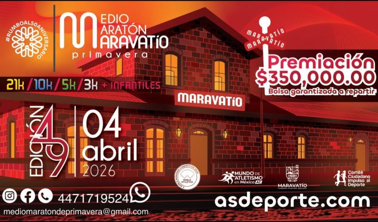 Anuncia Maravatío medio maratón de primavera